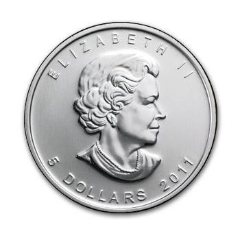 加拿大楓葉銀幣(1oz)(二手) 反面